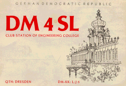 QSL-Karte von DM4SL (1976)